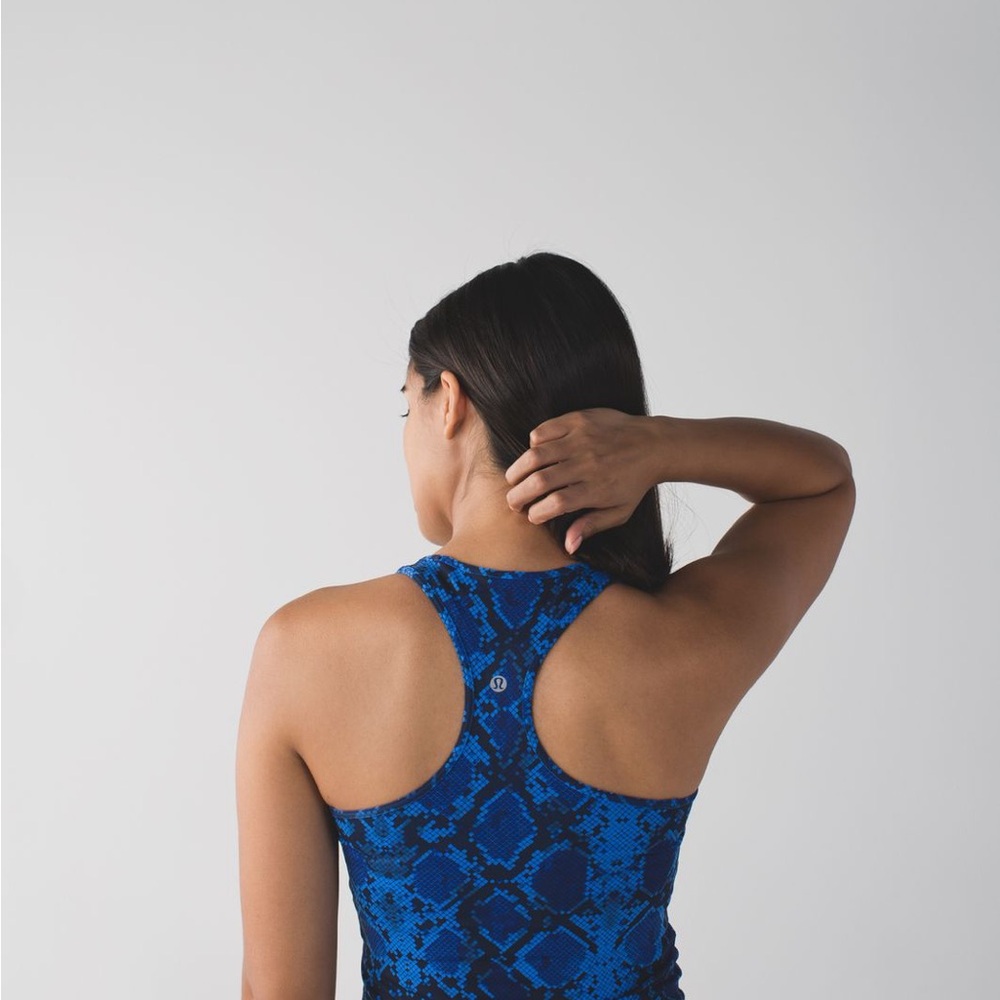 lululemon athletica Blue Snake-Print Racerback Tank Top